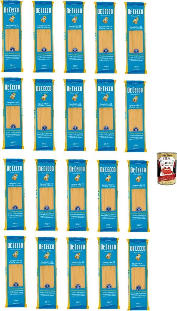 De Cecco Spaghetti N°12 100% Italienisch Pasta Nudeln 20x Produktbild 