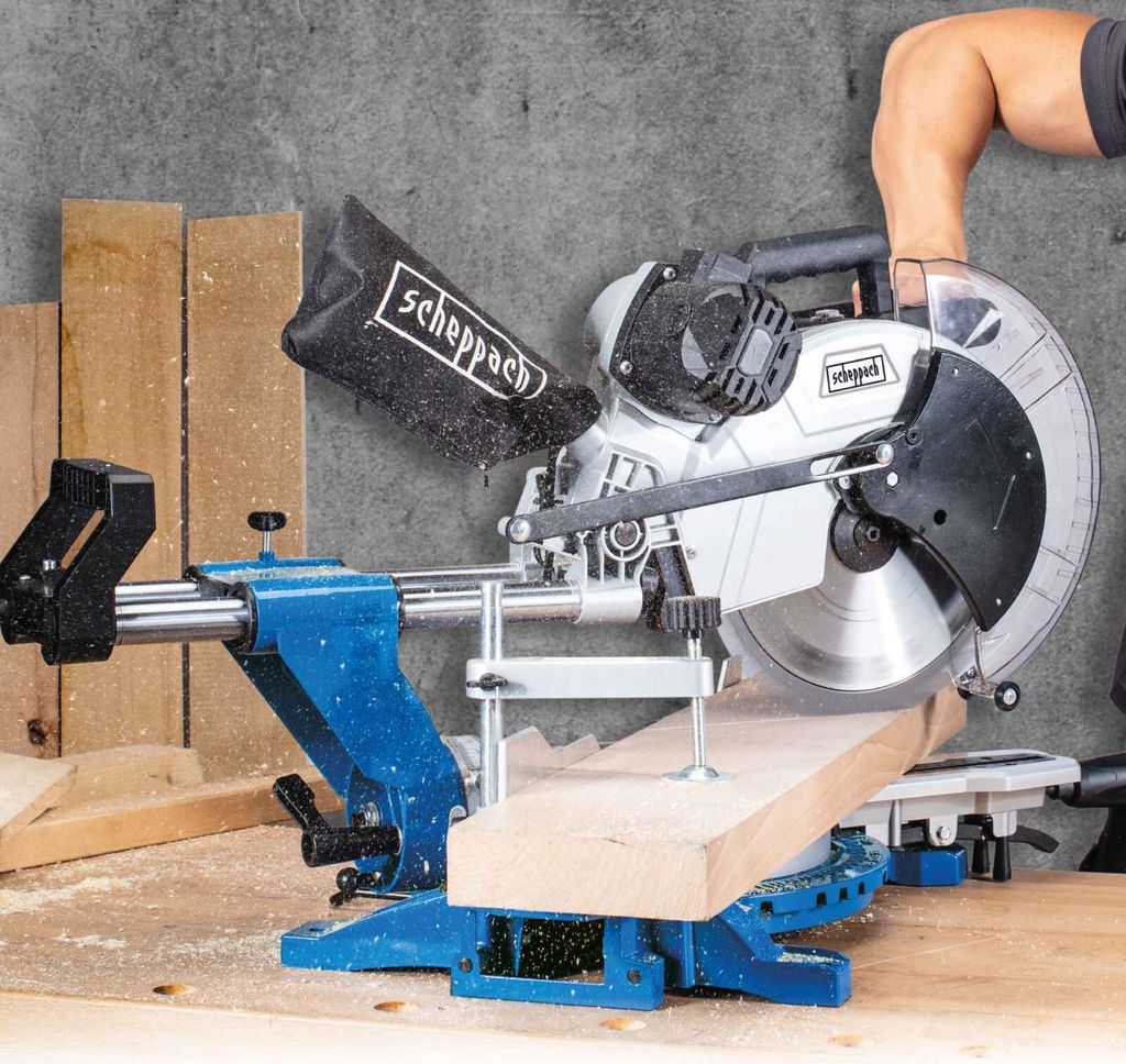 Scheppach Kappsäge HM140L Kapp-Zugsäge Gehrungssäge mit Produktbild 7