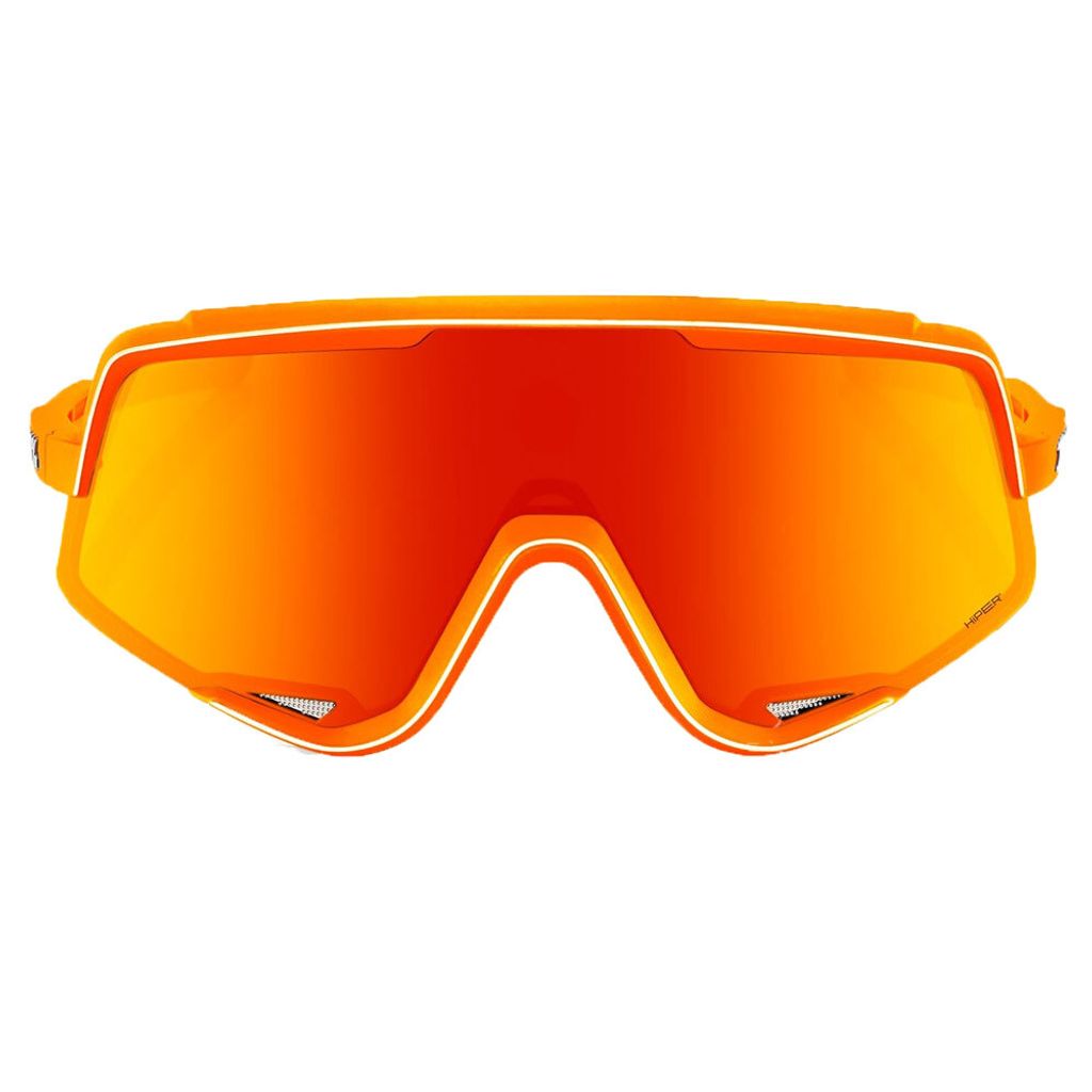 100% Glendale - Hiper Multilayer Mirror Lens Sonnenbrille, Farbe:neon orange, Größe:One Size