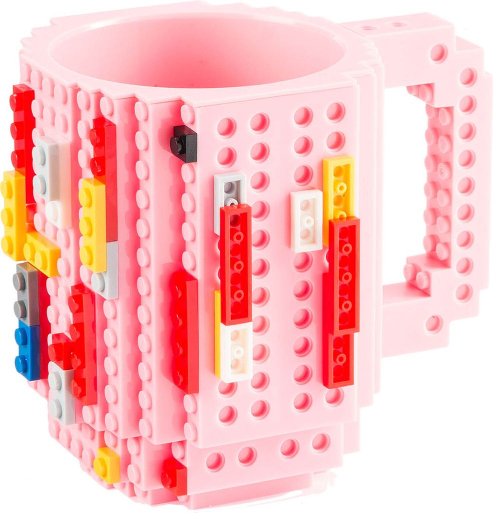 Tazza da caffè Brick Mug rosa – Tazza creativa a forma di Immagine del prodotto 