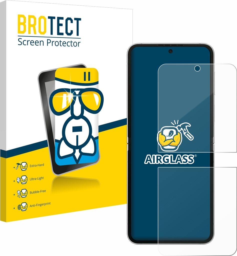 BROTECT Schutzglas für Samsung Galaxy Z Flip 6 Schutzfolie Panzer Folie Glas Display Schutz klar