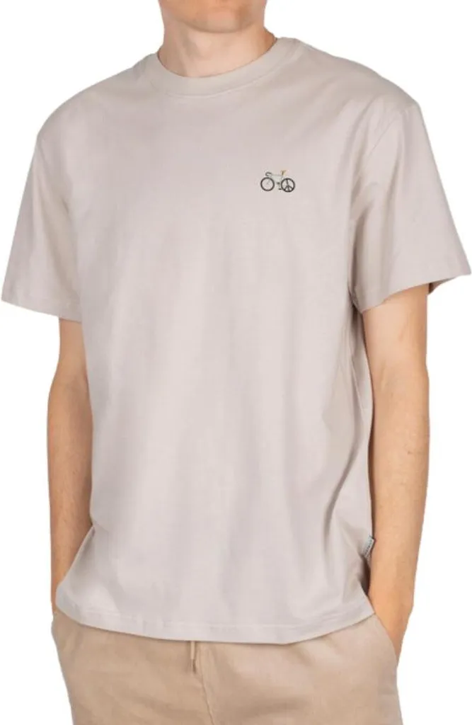 T-shirt Iriedaily col rond pour homme - Haut gris nuage en coton taille L