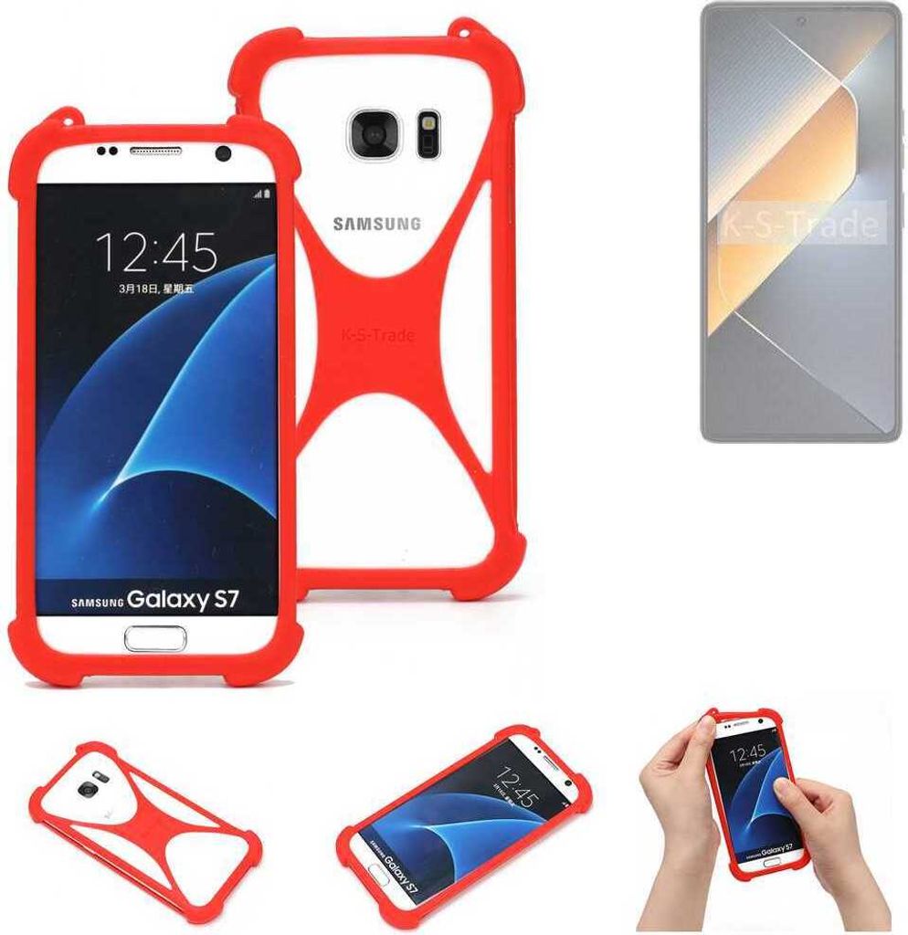 K-S-Trade Handy-Hülle kompatibel mit Tecno Pova 6 Schutz-Hülle Bumper Silikon Schutz Hülle Cover Case Silikoncase Silikonbumper TPU Softcase