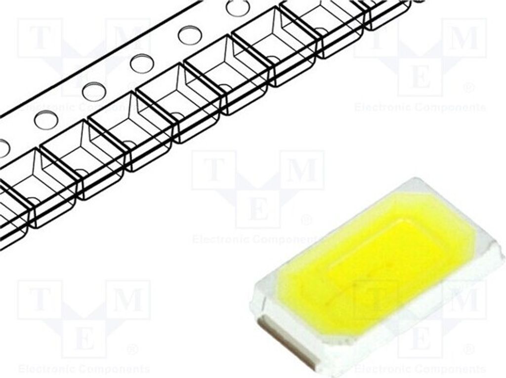 10x LED kaltweiß 120° SMD 45÷50lm 5000-6500K 70 5730,PLCC2 150mA LL-R5730W-W2H-Q45
