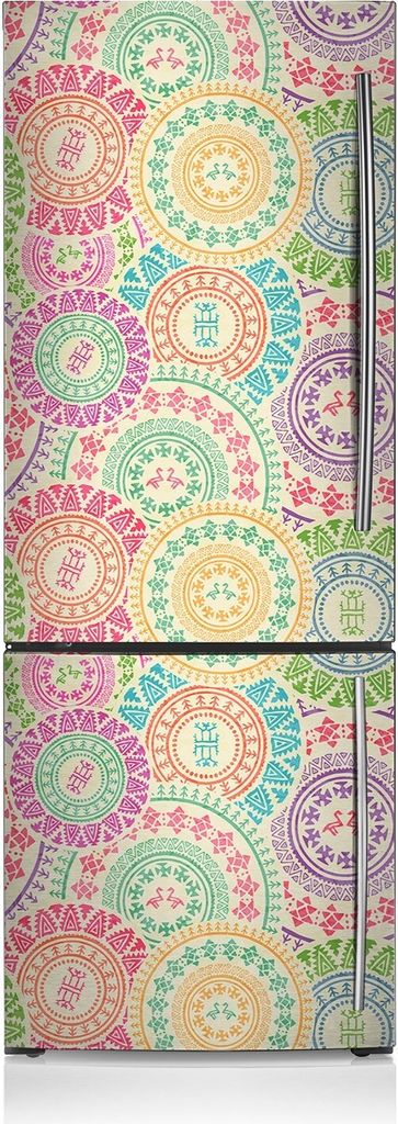 Aufkleber Kühlschrankmagnete Dekoration Kühlschrankfolie 60x190 cm - Runder Muster
