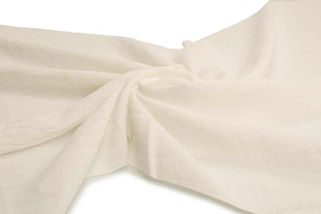 Crêpe américain, tissu léger pour vêtements, crème, 50 x Image du produit 