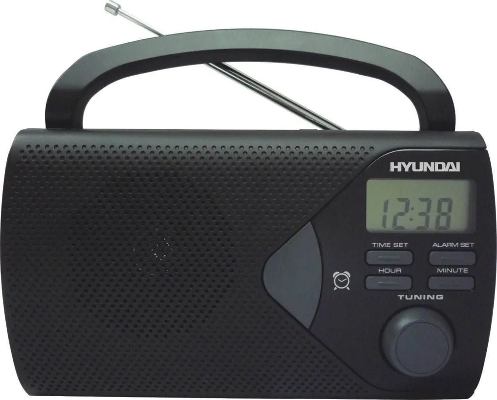 Radio de poche Hyundai PR200B noire - Poste AM/FM avec prise casque jack