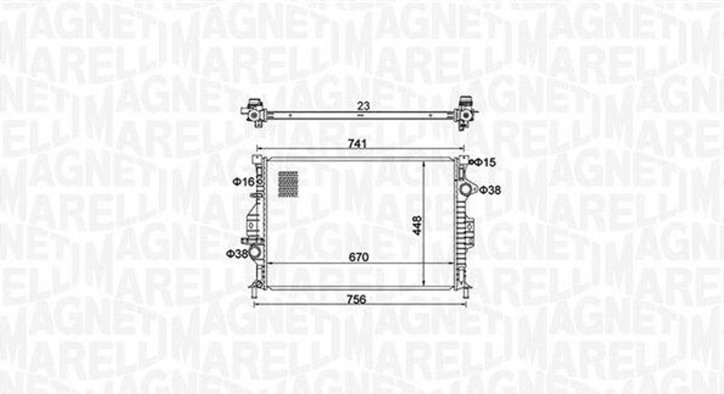 Kühler, Motorkühlung MAGNETI MARELLI 350213157700