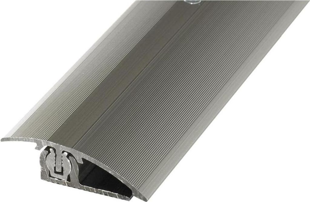 PROLINE Edelstahl 1000mm Bodenprofil, PROVARIO Universal Aluminium Profil eloxiert, schraubbares System mit Drehgelenktechnik, für Bewegungsfugen,...