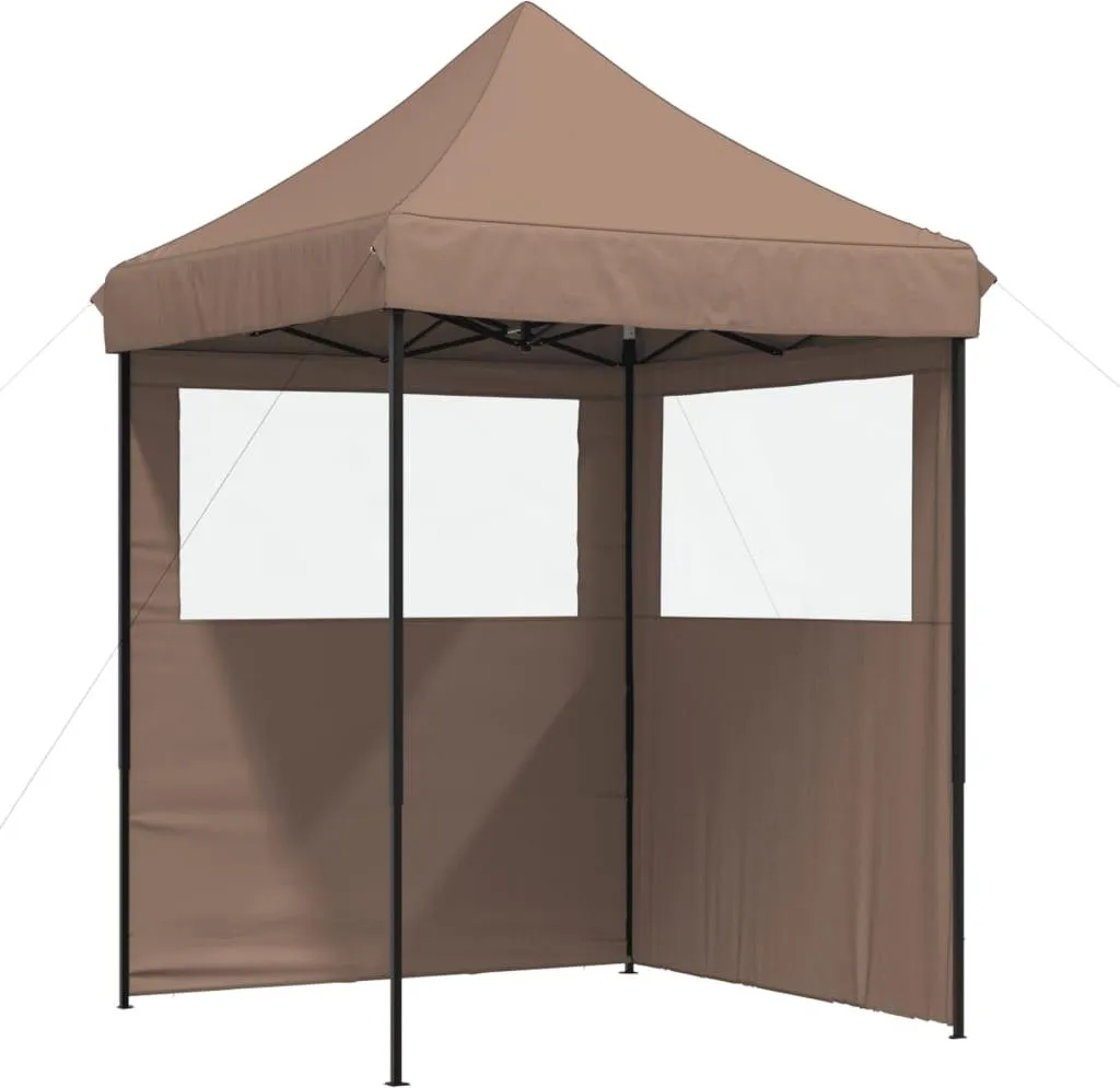 Gazebo Pieghevole Professionale vidaXL Marrone - Tenda Eventi 3x3