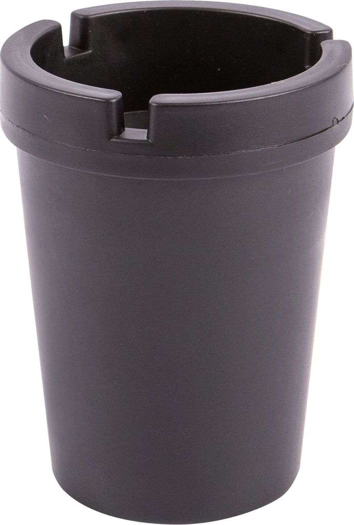 Ashley Getränkehalter-Aschenbecher aus Polypropylen – 7,5 cm – Schwarz