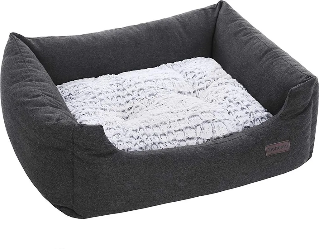 Cestino per Cani 80x60x26 cm con Cuscino Reversibile | Morbida Cuccia