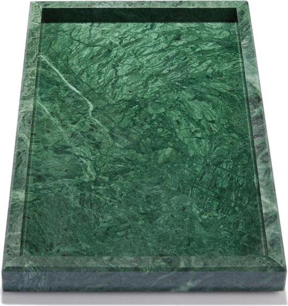 Plateau en marbre fait main 30x20 cm crème pour cuisine élégante