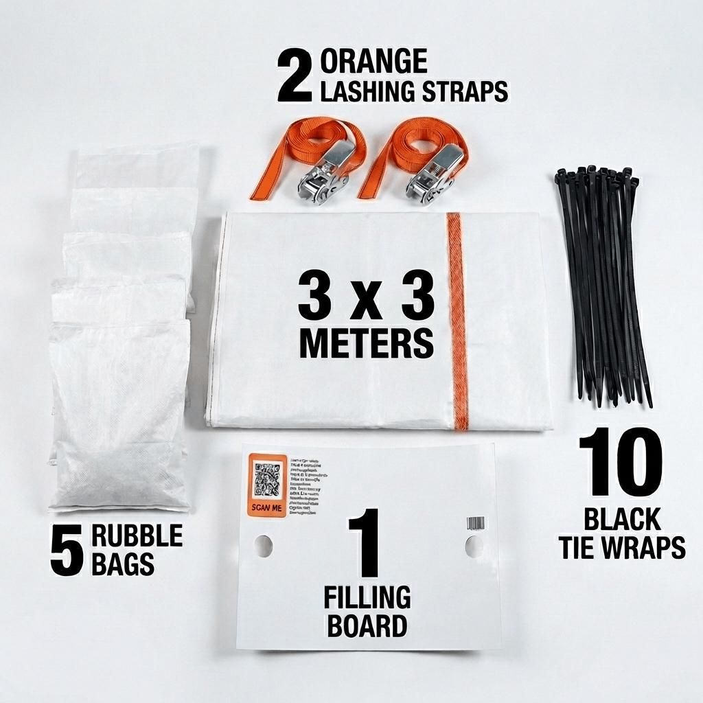Easy Chute | Mit 3 flexiblen Schuttrutschen | Starterset | Produktbild 