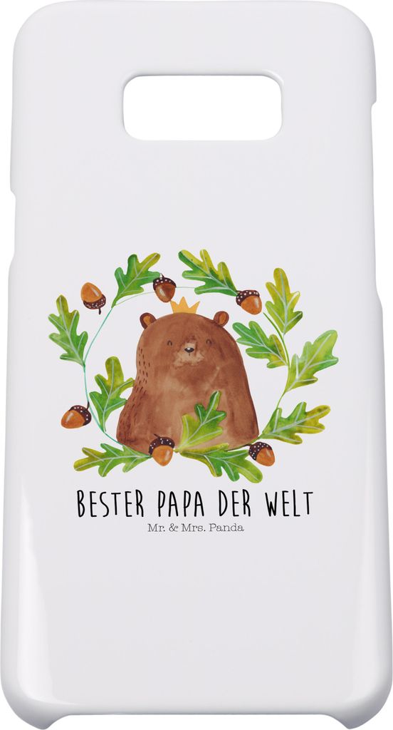 Mr. & Mrs. Panda Samsung Galaxy S8 plus Handyhülle Bär König - Weiß - Geschenk, Teddy, Daddy, Vater, Cover, Hülle, Handy, Case, Papa, Dad, Vat...
