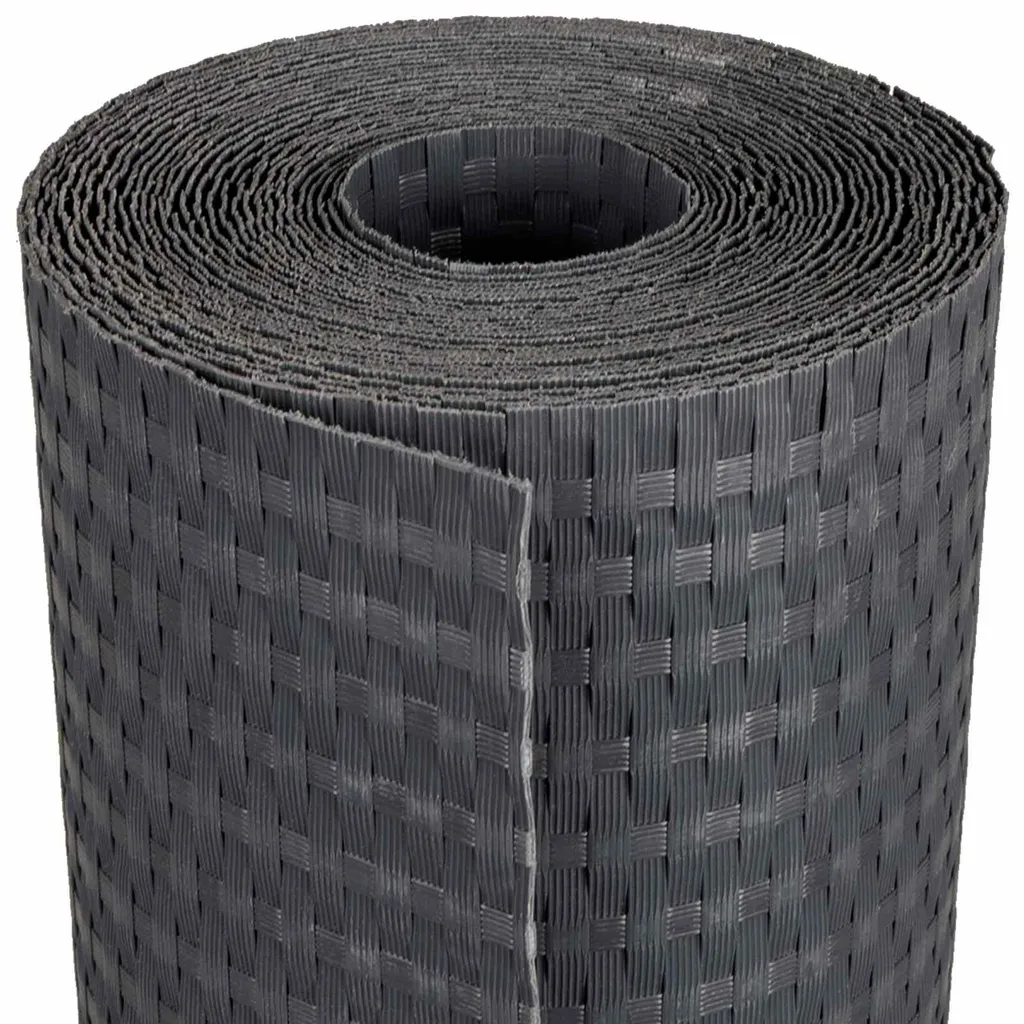 Canisse de Balcon en Poly-rotin Tressé 5m x 80cm Coloris Anthracite