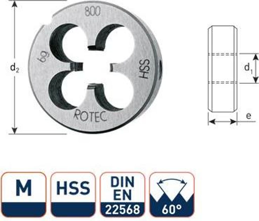Hss Ronde Snijplaat, Din-En 22568, M4