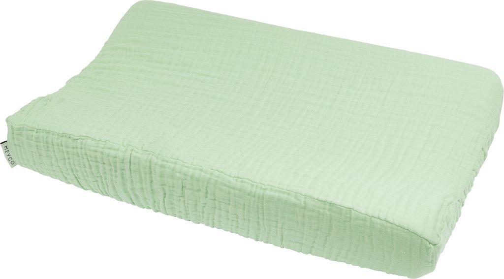 Meyco Wickelunterlagenbezug Uni - Pre-washed - Soft Green