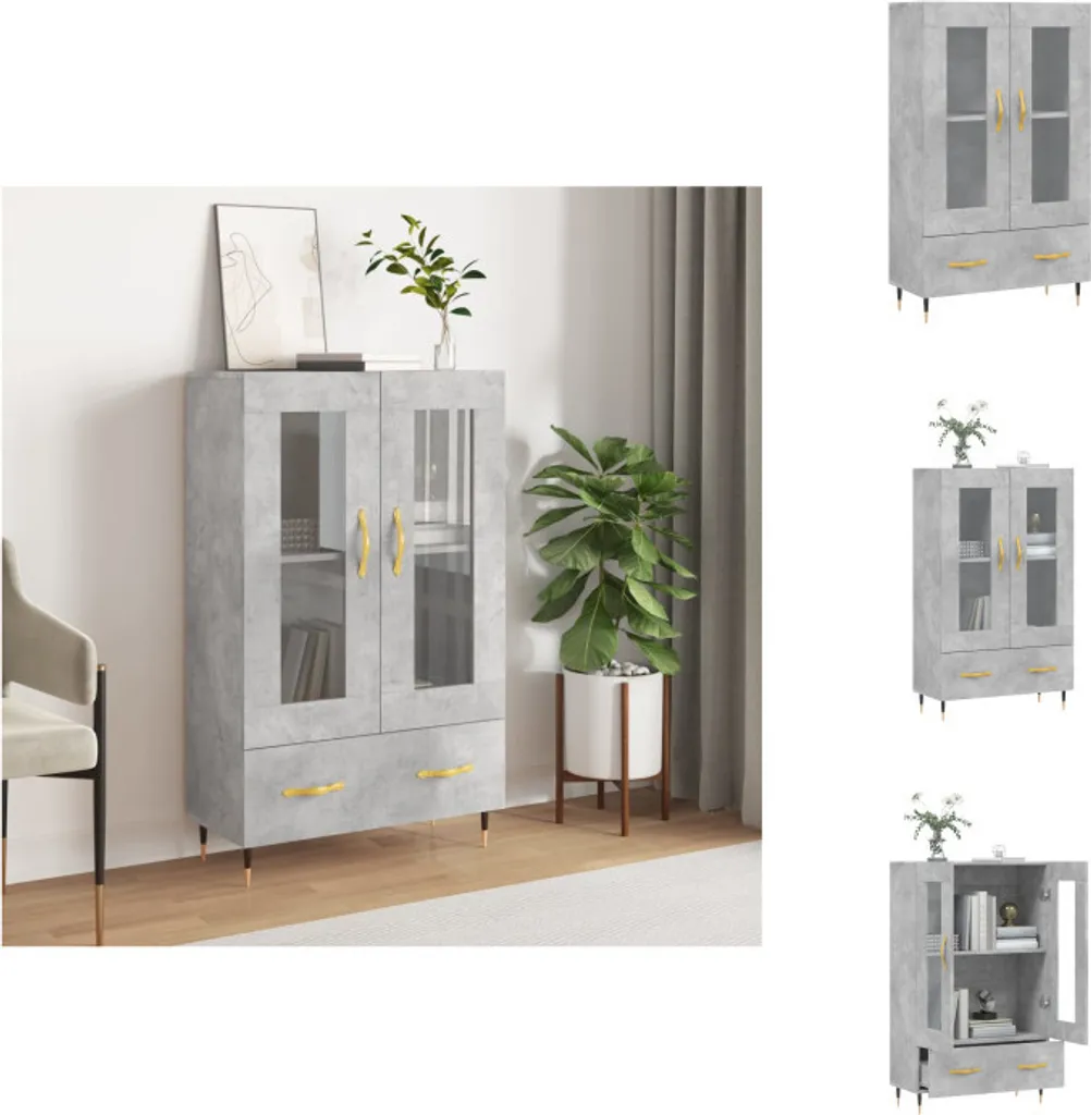 Mobile Buffet vidaXL Grigio Cemento 115 cm - Tendenza Arredo Urbano