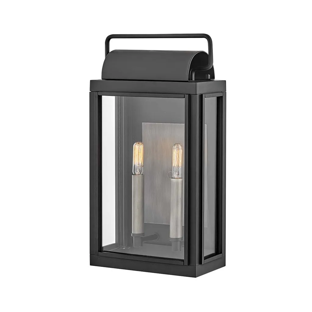 Lanterne Murale Extérieure Noire IP44 Sag Harbor en Aluminium 41,9 cm