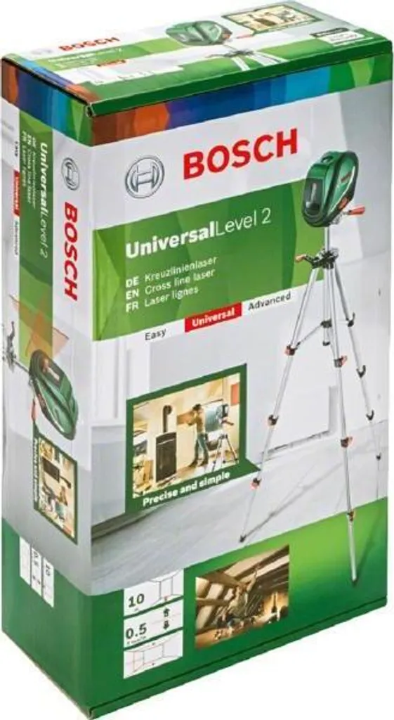 Laser Croix Bosch UniversalLevel 2 Set Haute Précision avec Trépied