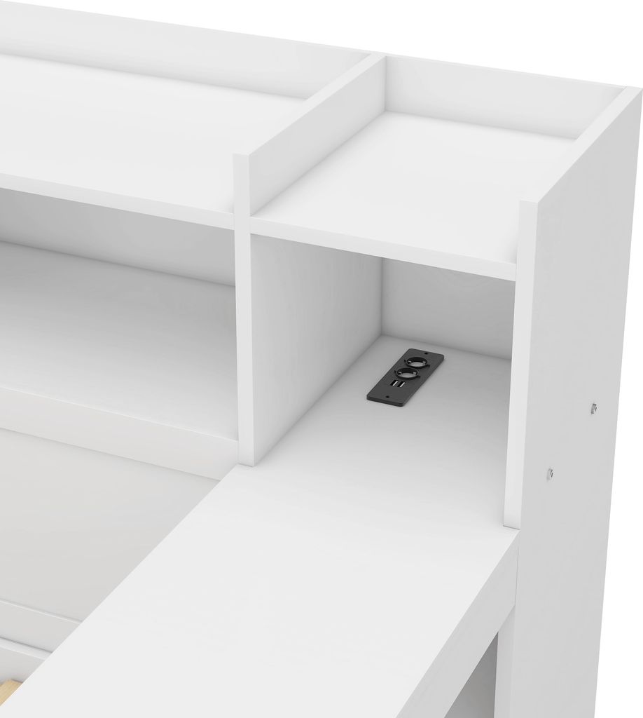 MODFU Schlafsofa Tagesbett 90x200cm mit Nachttischablage Produktbild 8
