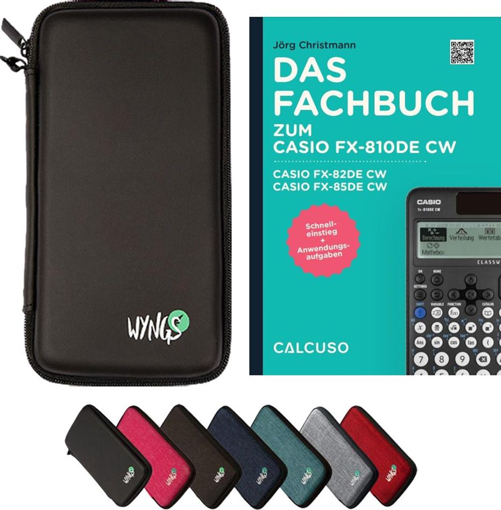 CALCUSO Zubehör Standardpaket Schwarz kompatibel für Taschenrechner Casio FX-810DE CW