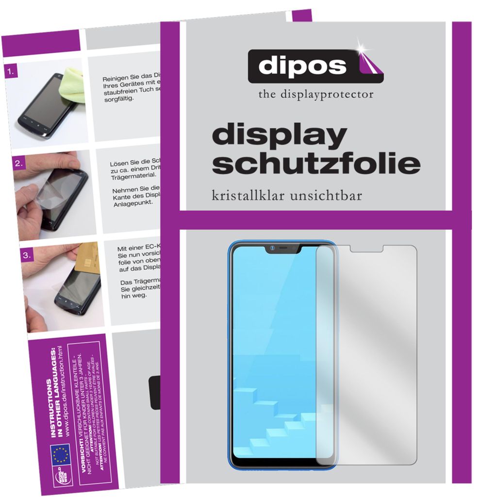 2x Schutzfolie für Oppo Realme C1 klar Displayschutzfolie Folie Display Schutz
