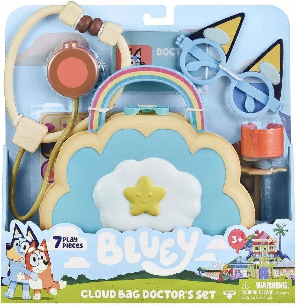 Moose Toys Bluey Dokterset, Detský lekár, 3 rok / roky, Obrázok produktu 