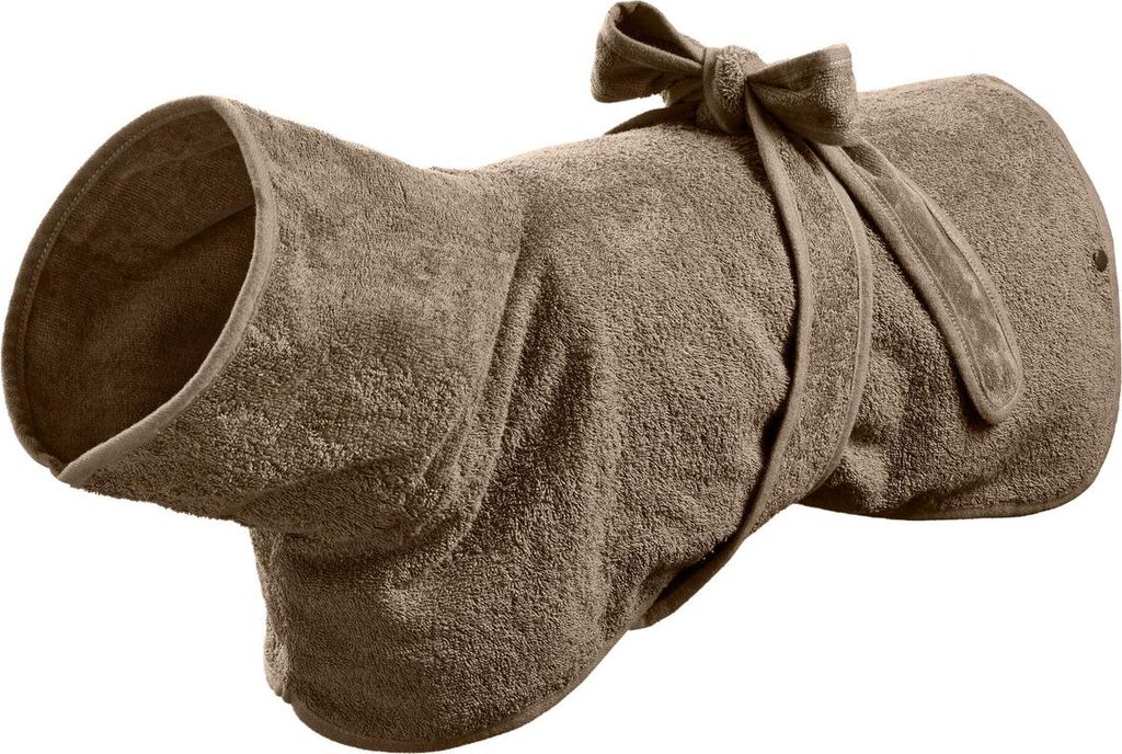 Hunter Hunde-Bademantel Riga taupe, Rückenlänge: 70 cm