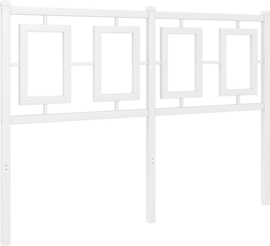 vidaXL Ersatz-Kopfteil Metall Weiß 120 cm