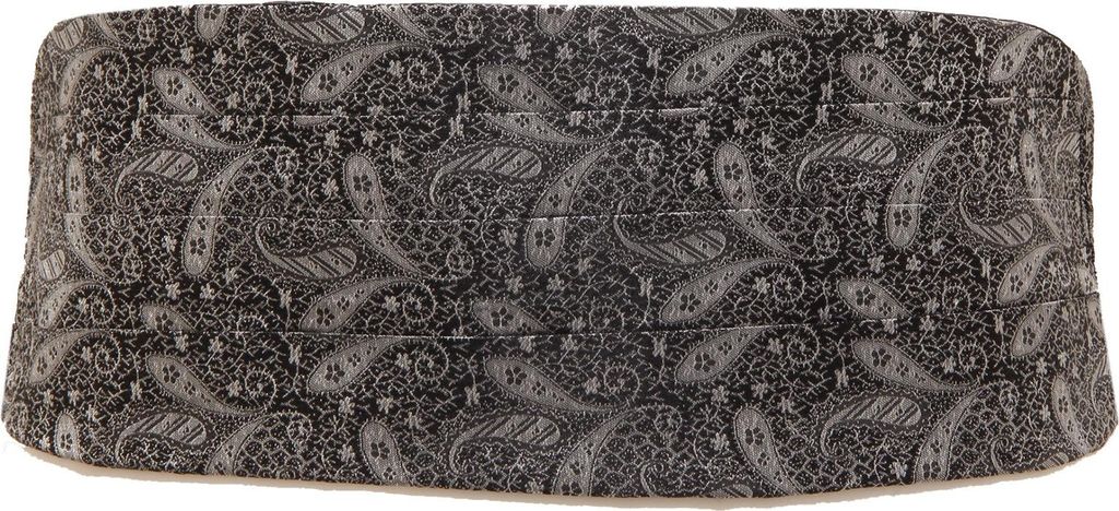 9906W fascia da smoking uomo MESSORI black/grey silk cummerbund man