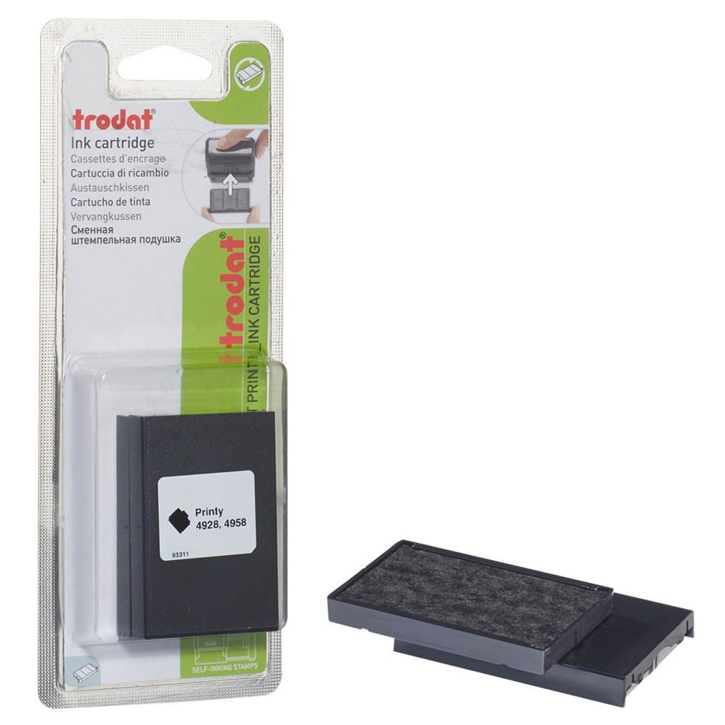 trodat Ersatzstempelkissen 6/4928 schwarz 6,0 x 3,3 cm, 2 St.
