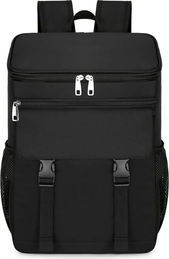 Zaino Termico Porta Pranzo Ufficio e Picnic: Borsa Frigo Nera 30L