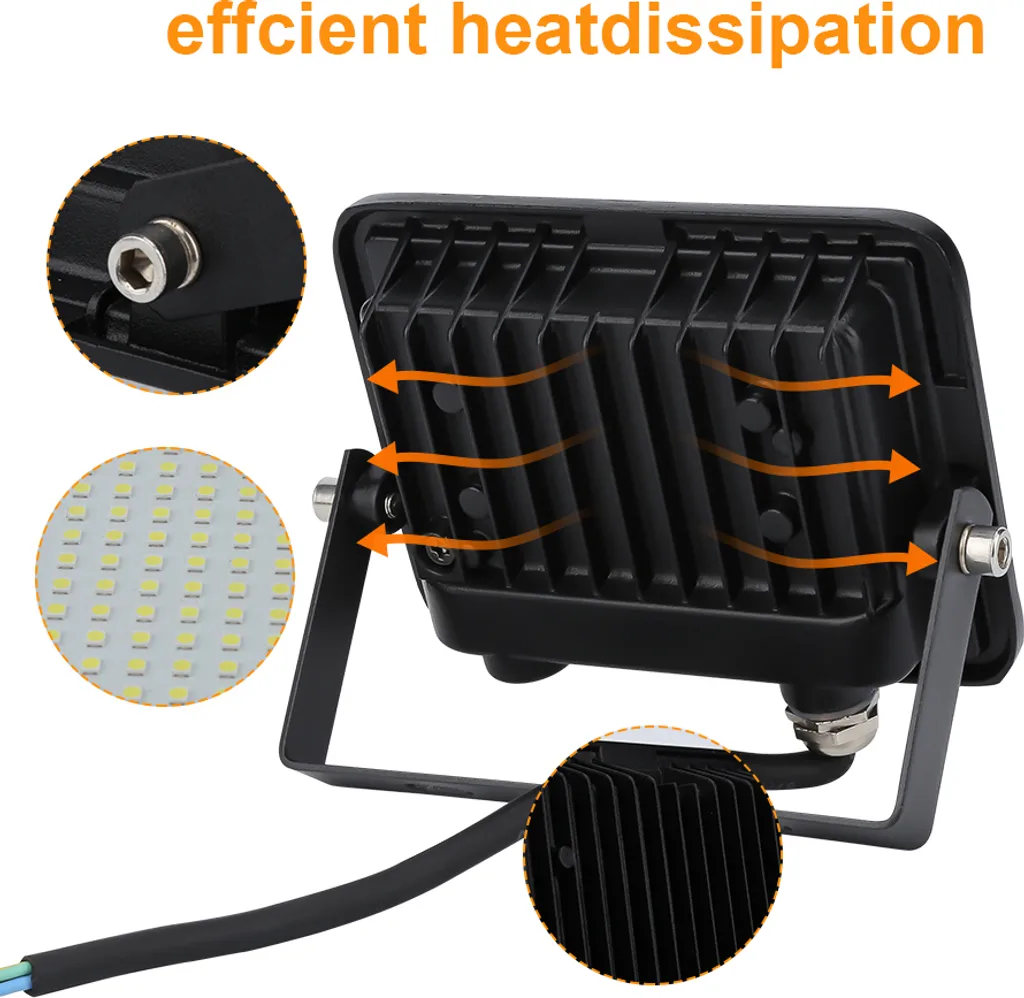 Jopassy LED proiettore proiettore faretto 20W proiettore da costruzione faretto da esterno lampada IP65 bianco freddo - 1