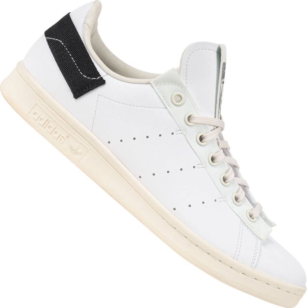Kaufen Sie den Adidas Stan Smith Parley Weiß Schwarz bei Kicksshop. Nachhaltiger Unisex-Sneaker aus Parley Ocean Plastic mit ikonischem Design.
