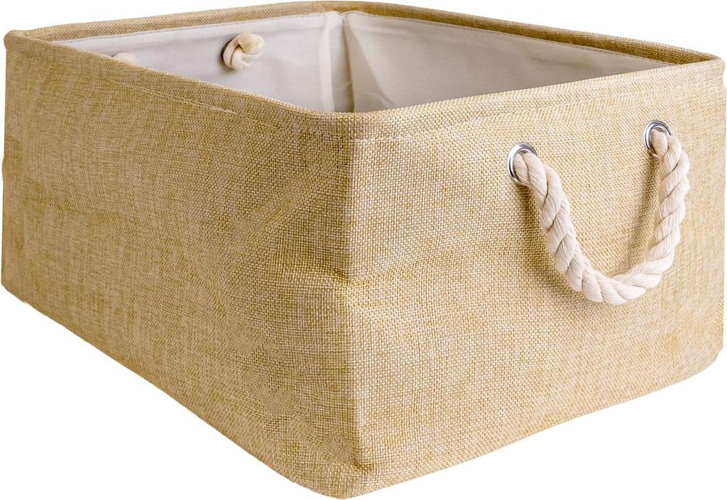 Intirilife Aufbewahrungskorb Organizer mit Henkel in Beige Produktbild 