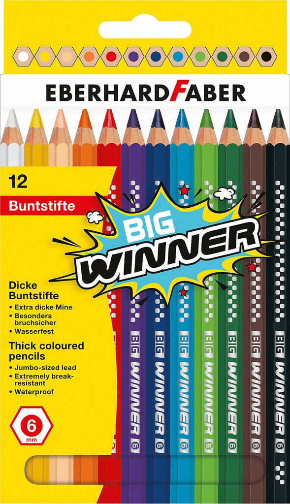 Eberhard Faber Big Winner Buntstifte (12 Stück) Produktbild 