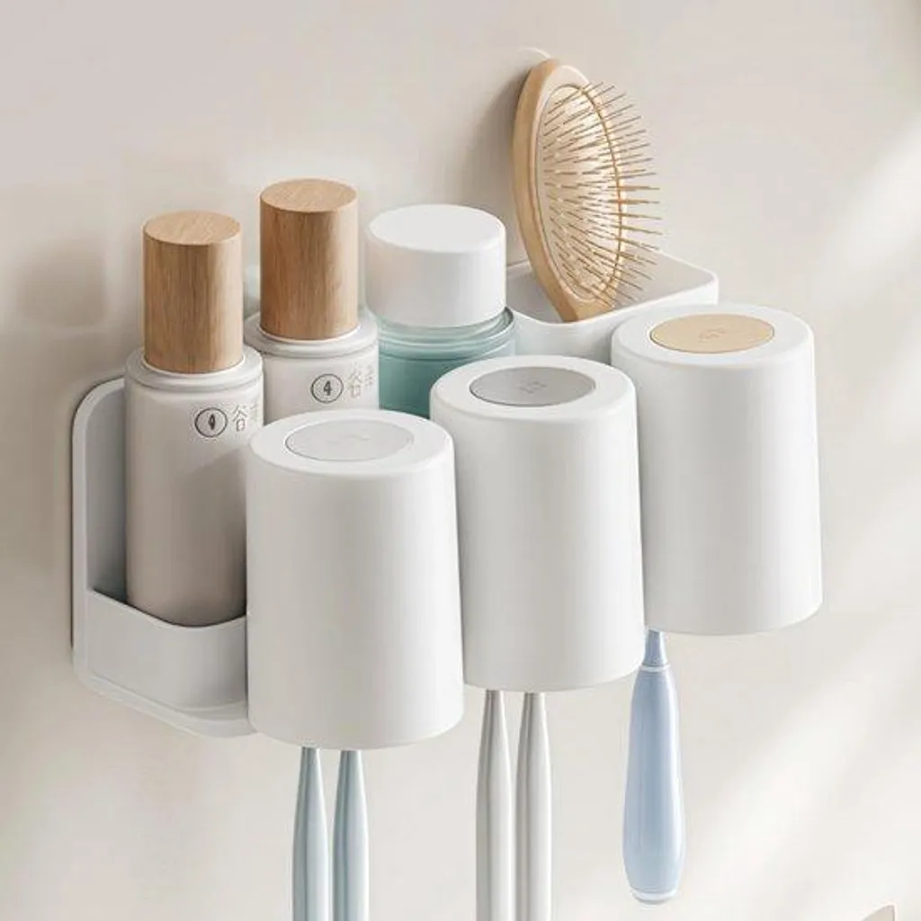 Support mural brosses à dents sans perçage pour organiser votre salle d'eau