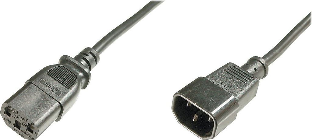 DIGITUS Netzkabelverlängerung, 1,8m, schwarz Obrázok produktu 