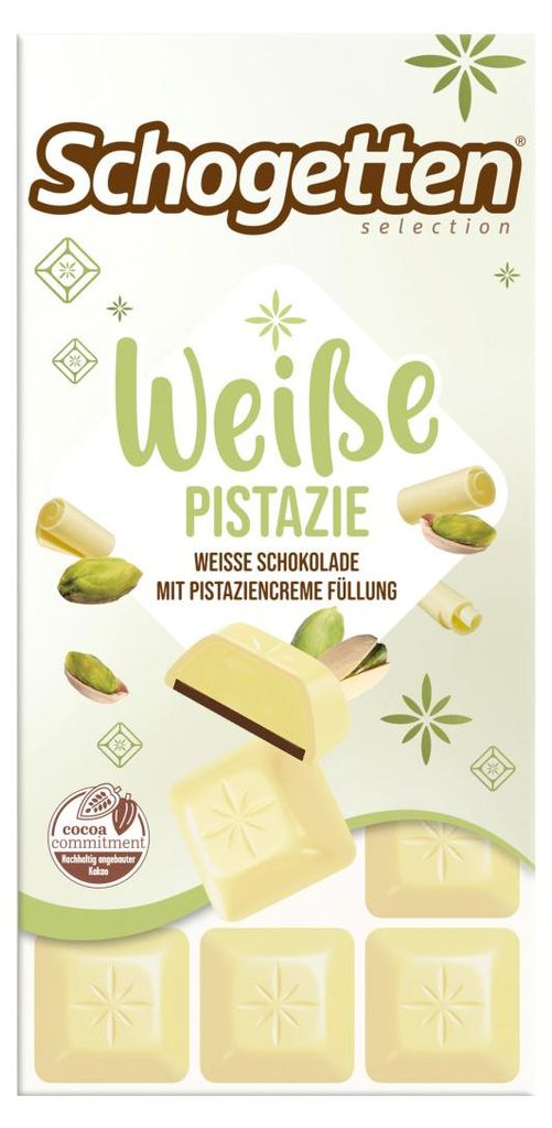 Schogetten weisse Pistazie mit Pistaziencremefüllung Produktbild 