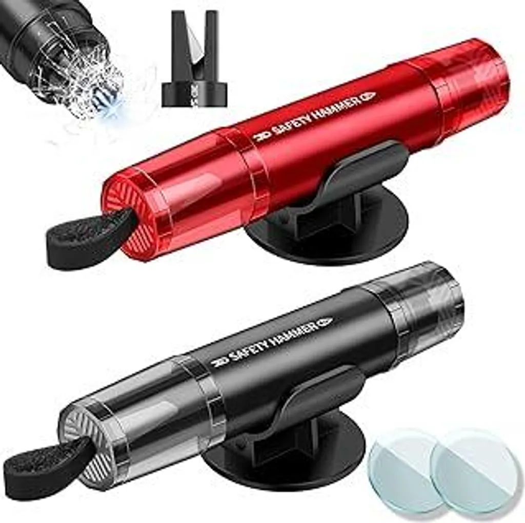 Kit 2 Pezzi ROELLY Rompivetro Professionale e Taglia Cinture Sicurezza