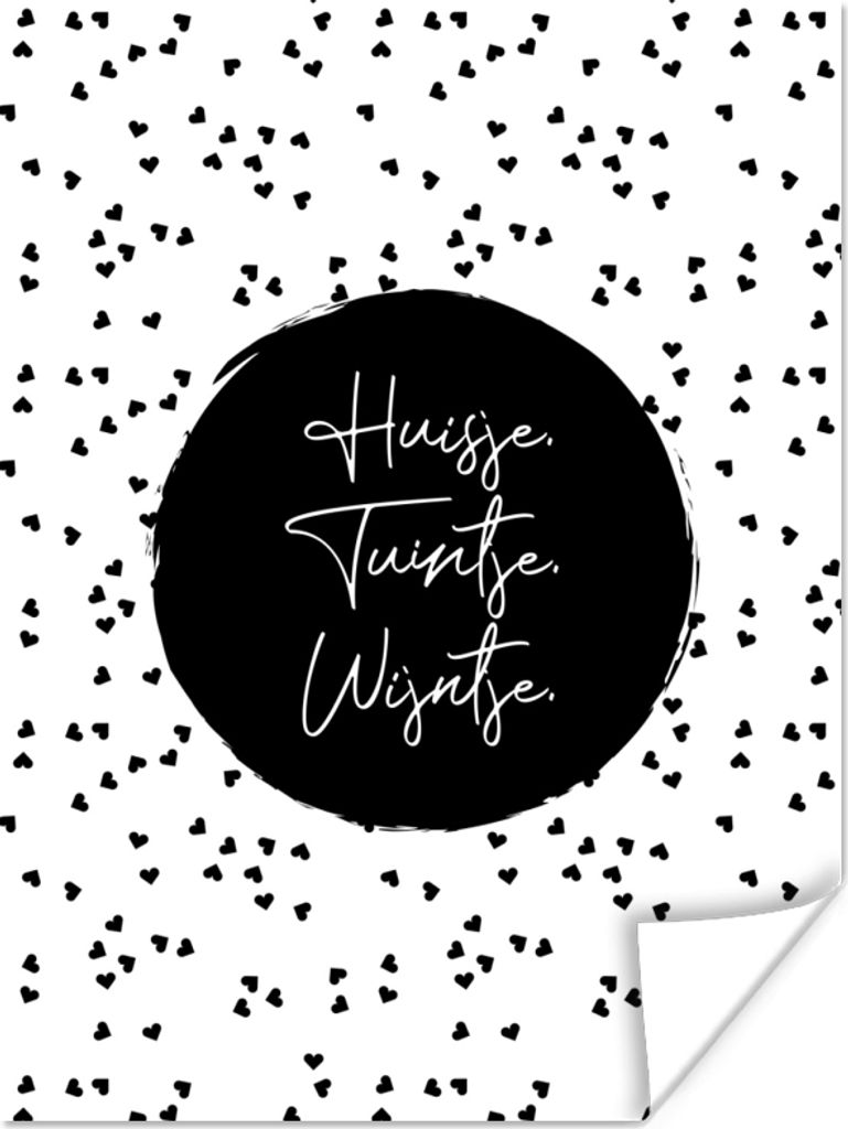 MuchoWow Poster Zitate - Cottage. Garten. Wein. - Wein - Text 30x40 cm - Wandplakat - Poster Kinderzimmer