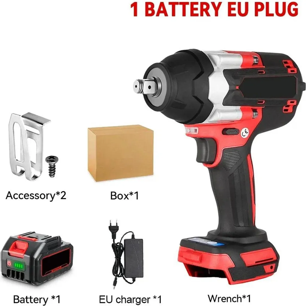 Boulonneuse à chocs sans fil 18V Braun 1800 Nm avec batterie incluse