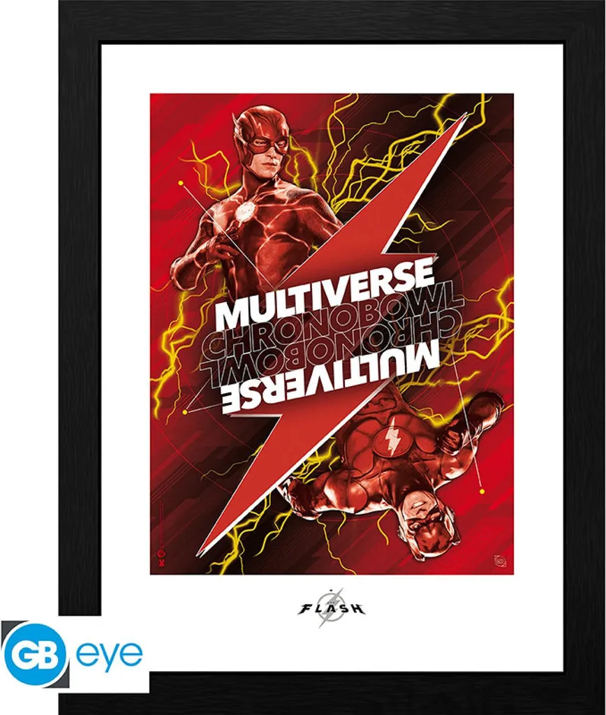 Tirage Encadré The Flash DC Comics - Cadeau Idéal pour Fan Super-Héros