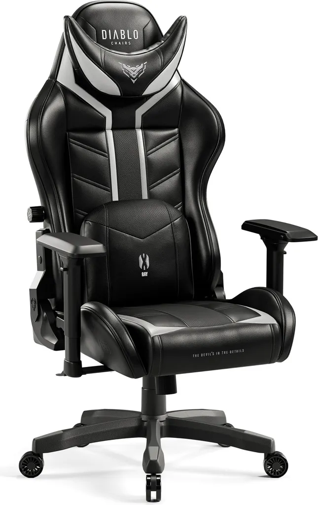 Fin au mal de dos : Chaise Diablo X-Ray ergonomique enfant noir-blanc