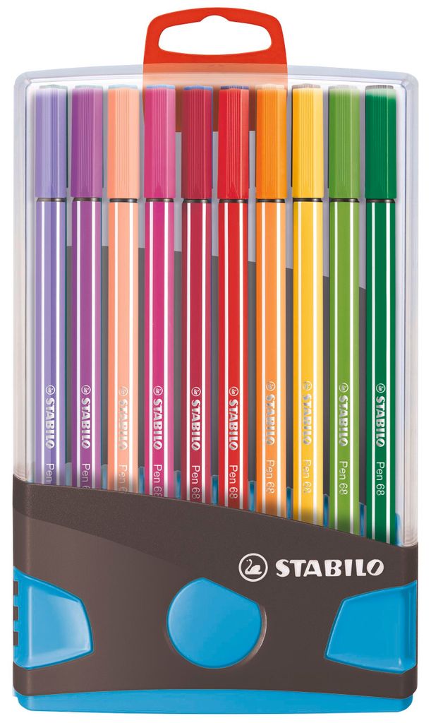 Stabilo Pen 68 Colour Parade antracite azzurro, 20 pezzi. Immagine del prodotto 