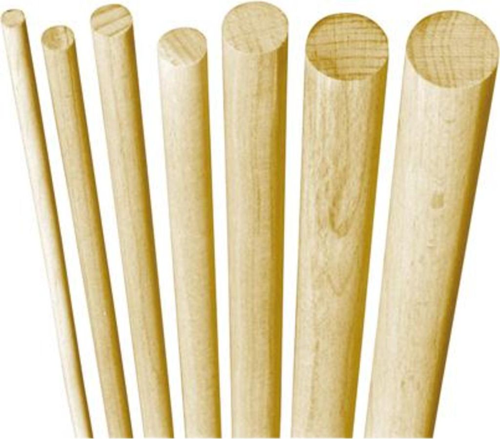 100 Stück Heldner & Lengen Rundstäbe Buche glatt, 6 mm Oberfläche: glatt, 6 mm