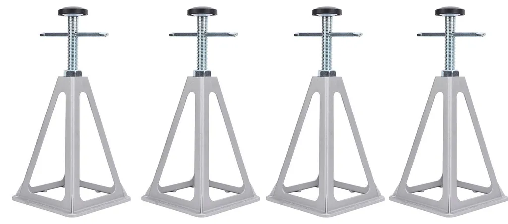 4 Crics de Stabilisation RV Réglables 28-44 cm avec Capacité de 2,7 t - 3