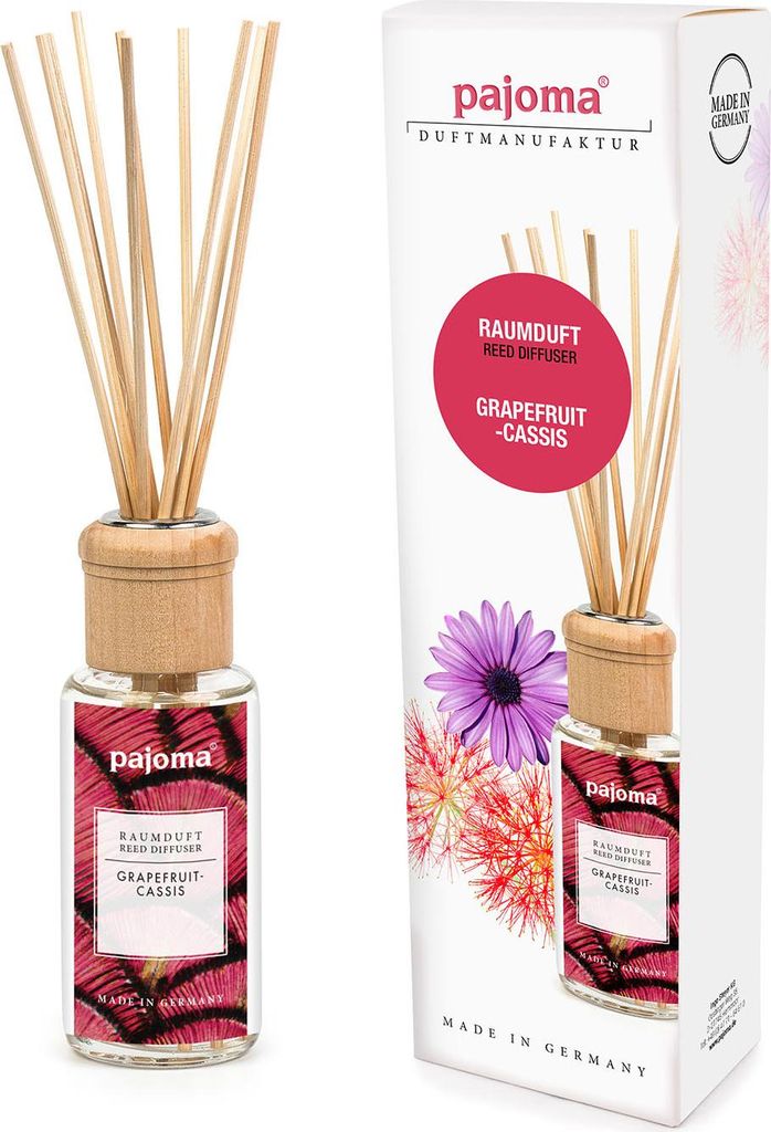 pajoma Raumduft 100 ml inkl. Duftstäbchen, Grapefruit-Cassis